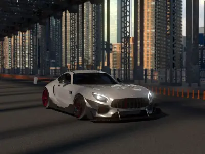 AMG GT race track body kit 3D model