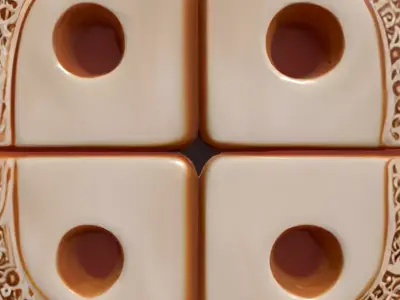 Intricate Carved Decorative Dice Orb Low-poly 3D model