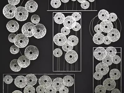 Silver Wall art Sculpture 3D model