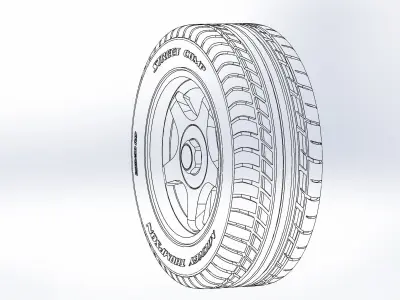 Wheels for scale model of Impala SS 1995 3D print model