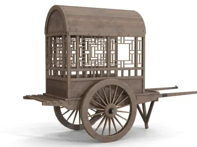 China Cargo Trolley Low-poly 3D model