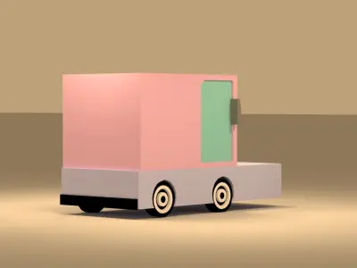 Cartoon Low Poly  Crossover Car Low-poly 3D model Low-poly 3D model