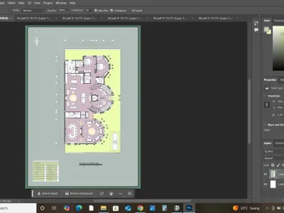 Luxury Classic Duplex Villa Plan 6 Bedroom House Layout 3D model