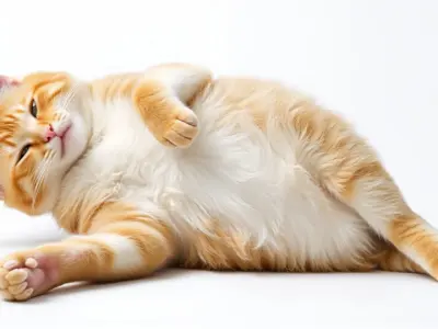 Realistic Fluffy Cat 3D Model with PBR Textures Low-poly 3D model