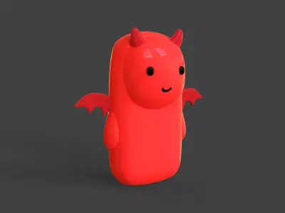Devil Phone Toy Low-poly 3D model