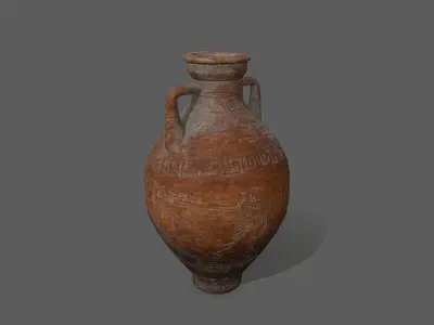 vase set greek Low-poly 3D model