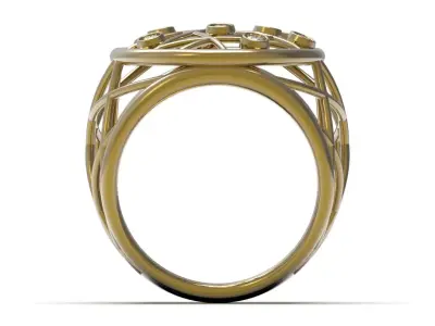Golden Volume stl 3d jewelry Ring model jr00300 3D print model