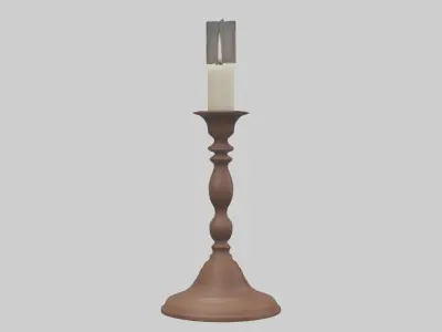 Candlestick model Low-poly 3D model