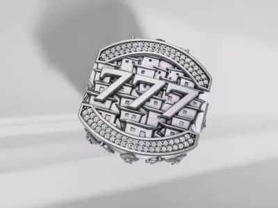 Luxury Gold Ring 3D print model