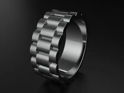 wideng  ring two tone 8mm wide size 58 3D print model