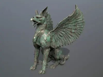 Statue Creature Low-poly 3D model