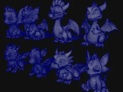 Dragons 3D model