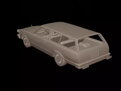 Chevrolet malibu classic 1980 two doors wagon 3D print model
