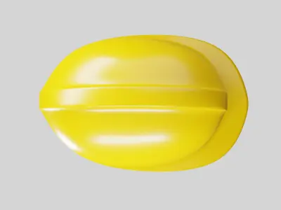 Construction yellow helmet 3D model