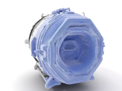 Futuristic Tunnel Apparatus Model Pack Low-poly 3D model