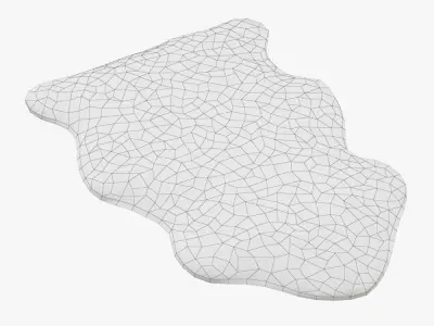 Luxe fudge brown sheepskin rug 3D model