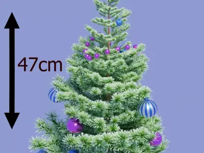 Table Christmas tree 47 cm 3D model