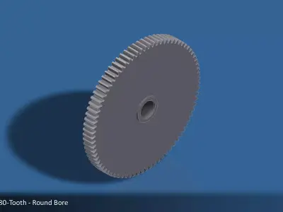 80-Tooth Spur Gear 03 3D print model