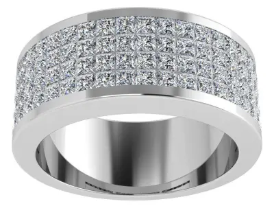 Diamond Band Ring 4452 3D print model