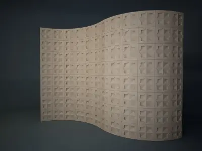 08 ARABIC PATTERN WALL Low-poly 3D model
