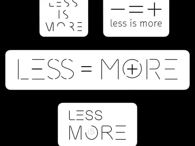 Less Is More Neon Sign Set 3D model