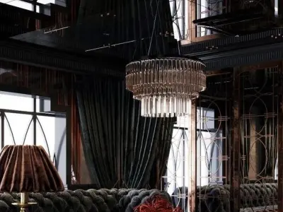 living style European room 3D model