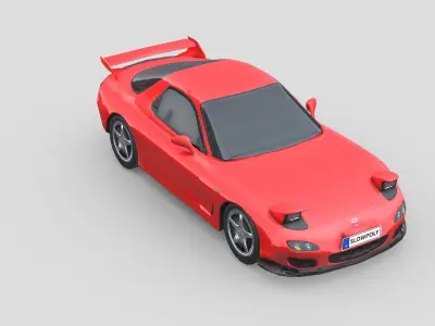 Mazda RX-7 1999 Low-poly 3D model
