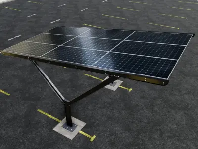 Y TYPE MODERN SOLAR CARPORT TYPE-18 3D model