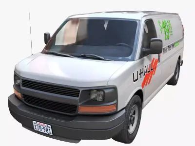 U-haul van Low-poly 3D model
