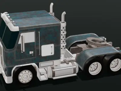 Truck 3D Model Low-poly 3D model