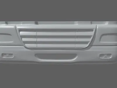 Truck Bumper Low-poly 3D model