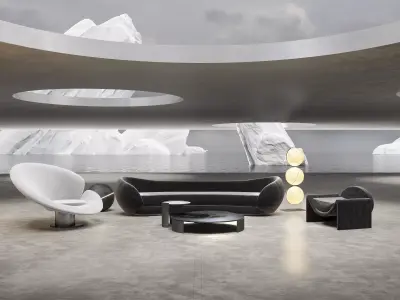 Surrealistic scene 3D model