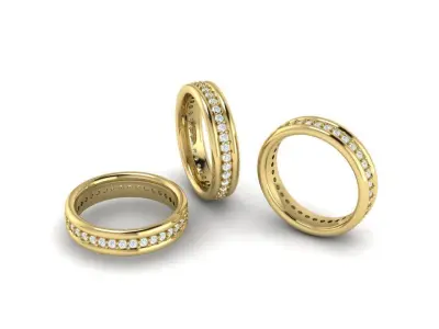 Womens designer diamond eternity ring  wedding ring jewelry Free 3D print model