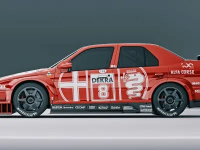 alfa romeo 155 ti v6 Low-poly 3D model