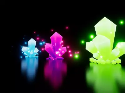 Crystal Rock - UE4 Low-poly 3D model