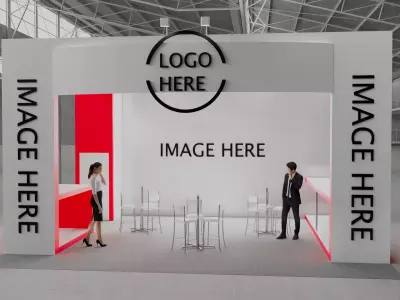 Exhibition Stand 04 6m x 7m 3D model