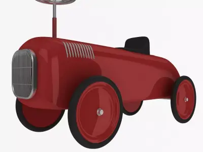 Retro Toy Car Low-poly 3D model