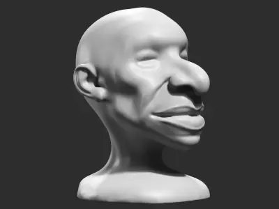 human head modern sculpture 3d print model 106 3D print model