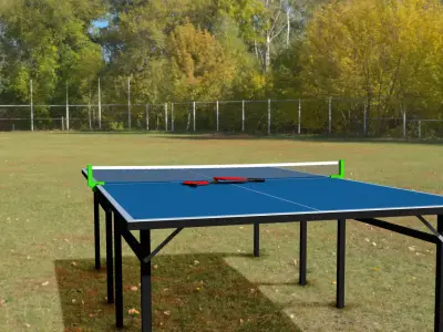 ping-pong table Low-poly 3D model
