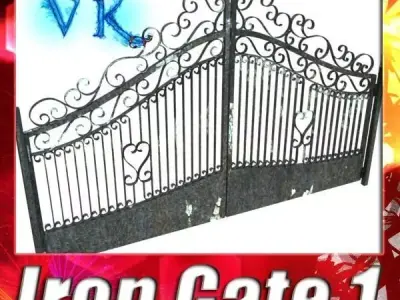 Wrought Iron Gate 01 3D model