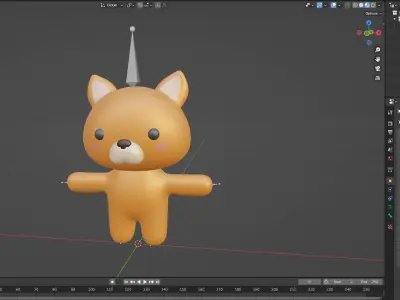 Chubby Fox Animated for Games  Low-poly 3D model