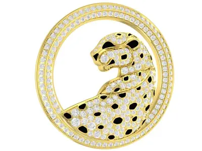 Luxury Snake Round Pendant  3329 3D print model