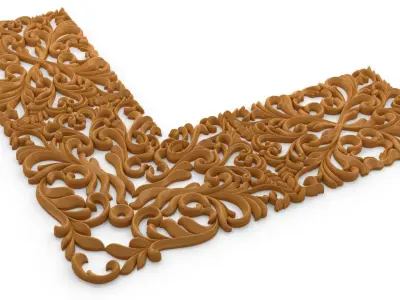 Classic decor ornament v-3D model 02 3D print model
