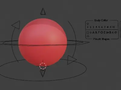 3D rigged ball 3D model