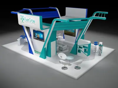 Booth Exhibition Stand a295 3D model