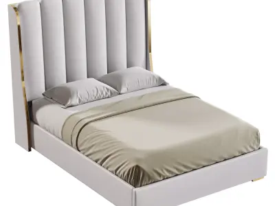 Luxurious King Size Double Bed 3D model