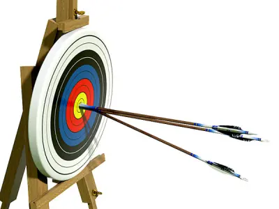 Target with arrows in the center 3D model