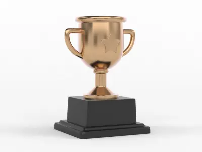 Trophy Cups 3D model 7