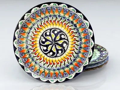 Plate fleur de lis coaster 3D model