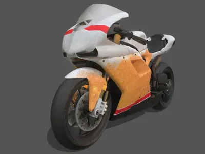 Sportbike5 Low-poly 3D model